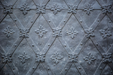 Rustic ancient doors pattern medieval repetitive ornaments