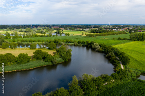 Old Durme river meanders, in Waasmunster, Belgium © Catalin