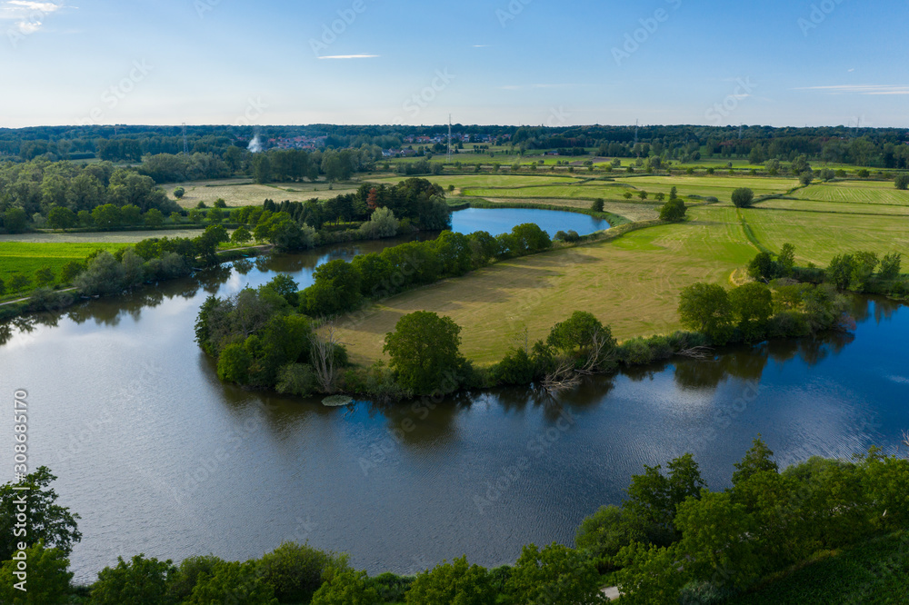 Old Durme river meanders, in Waasmunster, Belgium