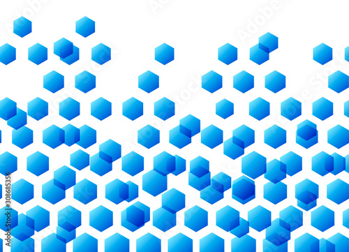 Honeycomb blue abstract background. Vector illustration for poster or card