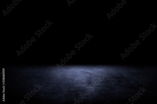 Texture dark concentrate floor with mist or fog