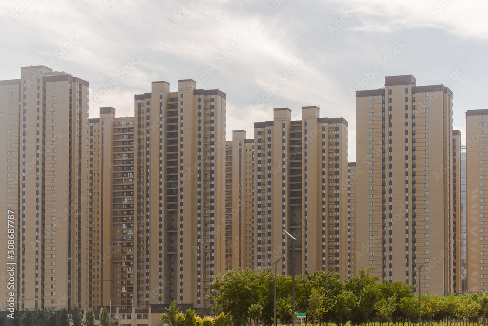 Obraz premium Dense commercial residential buildings