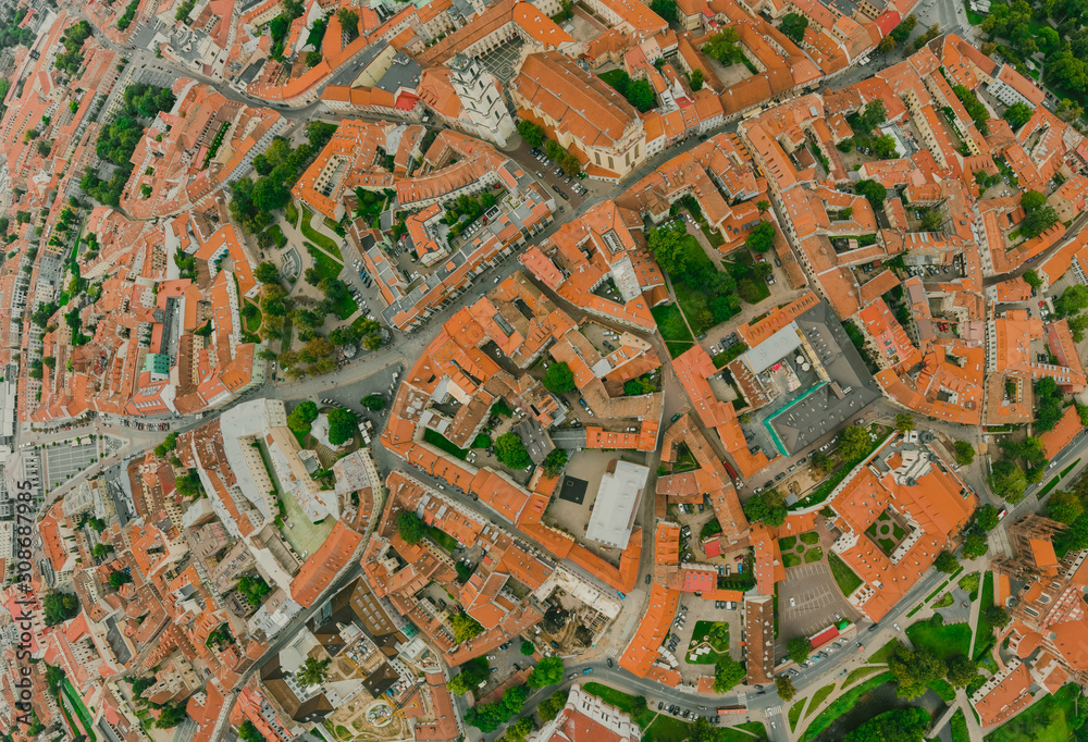 Vilnius Old town, the historic center of Lithuania, European city. 360 VR panorama Vilnius Old town, the historic center of Lithuania, European city. 360 VR panorama