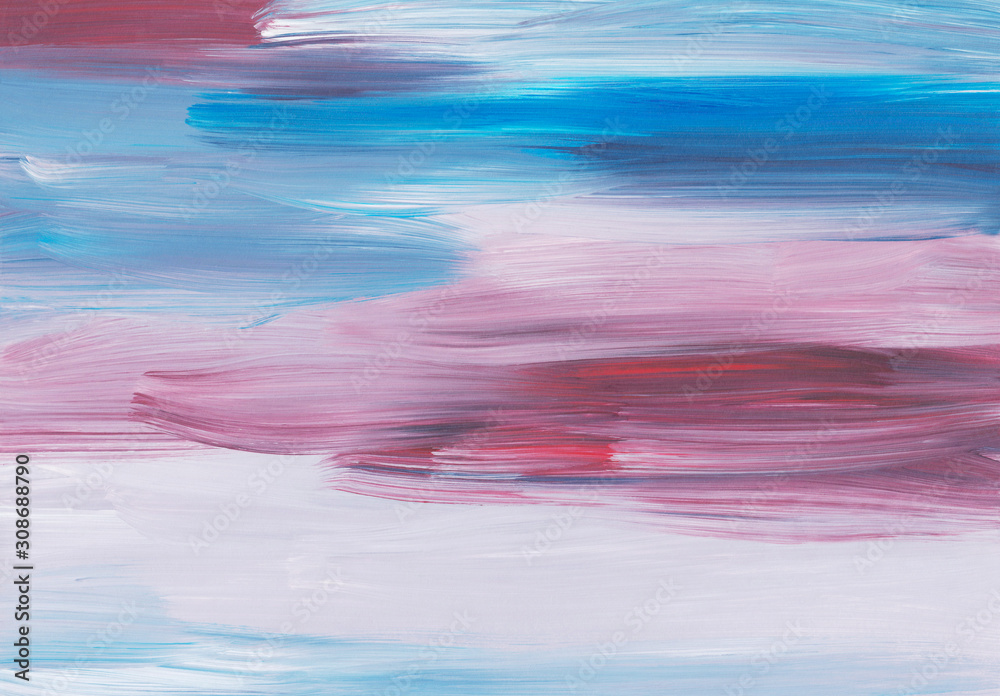 Abstract oil painting background. Red, blue, white brush strokes on paper. Colorful elegant overlay. Abstract oil painting background. Red, blue, white brush strokes on paper. Colorful elegant overlay.