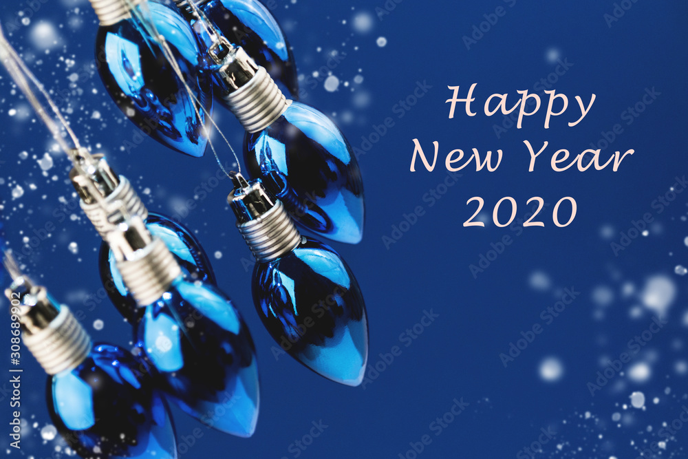 Blue bulbs on a background. 