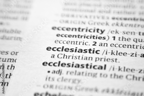 Word or phrase Ecclesiastic in a dictionary.