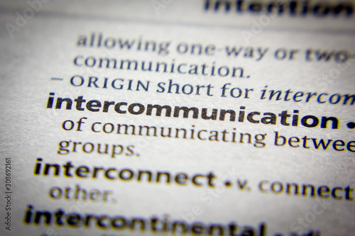 Word or phrase Intercommunication in a dictionary.