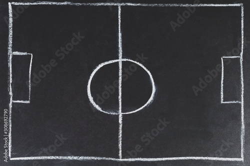 clean Board for tactical schemes on football