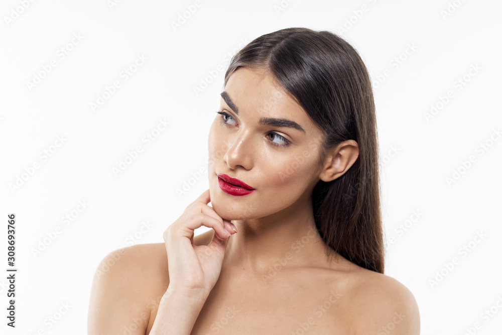 beautiful woman bare shoulders clean skin beautiful woman bare shoulders clean skin