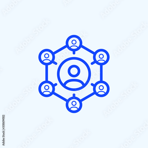 Peer to Peer Sharing Economy Icon Network