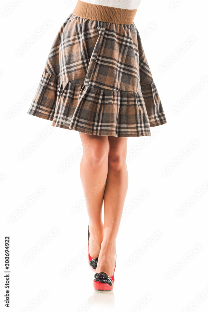 Beautiful young unidentified woman in skirt Beautiful young unidentified woman in skirt
