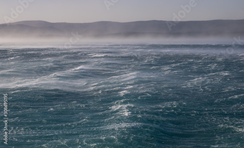 Strong bura wind  Dalmatia  Croatia