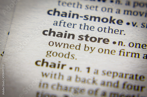 Word or phrase Chain store in a dictionary.