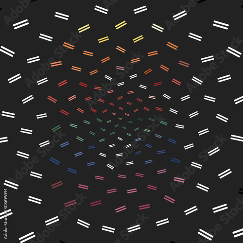Number 6 - abstract double dash design