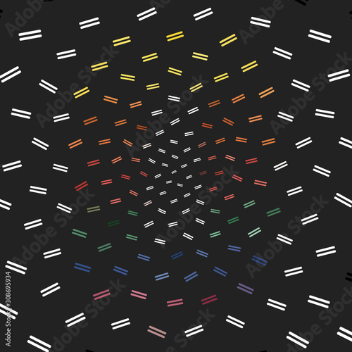 Number 0 - abstract double dash design