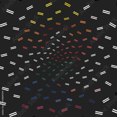 Number 2 - abstract double dash design