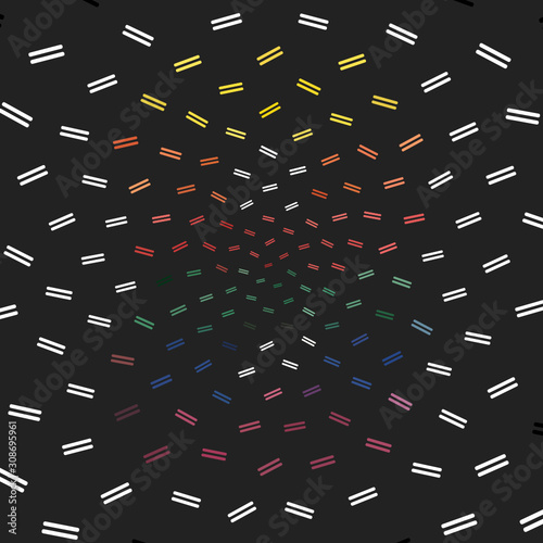 Number 8 - abstract double dash design