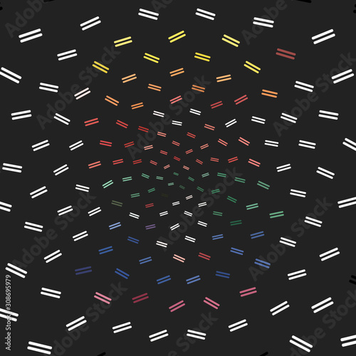 Number 5 - abstract double dash design