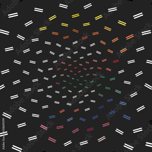 Number 3 - abstract double dash design
