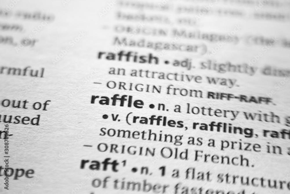 Word or phrase Raffle in a dictionary. Word or phrase Raffle in a dictionary.