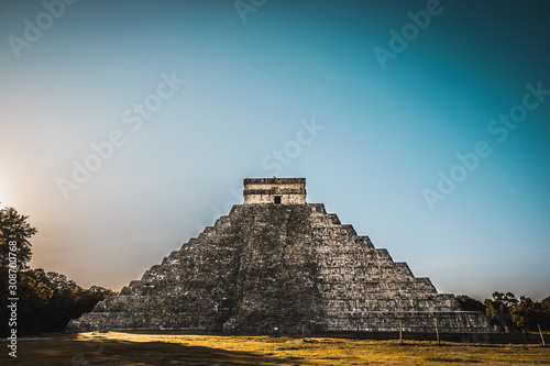 Chichen Itza was a large pre-Columbian city built by the Maya people. The archaeological site is located in Yucat  n State  Mexico.