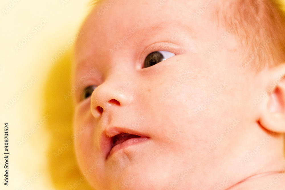 Portrait of adorable smiling newborn baby Portrait of adorable smiling newborn baby