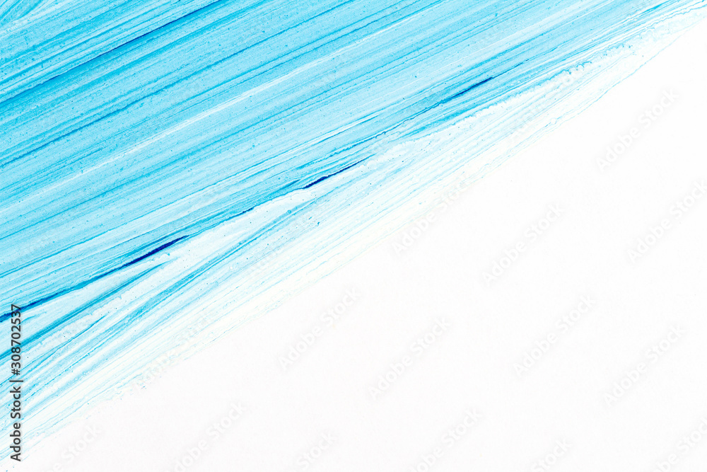 Fototapeta premium Abstract brushed blue acrylic arts background