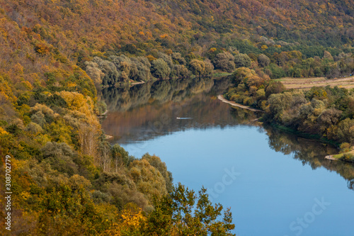 autumn landscape with river and trees © Liubov Kartashova
