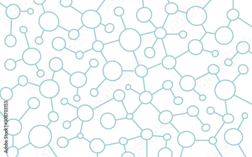 Formula molecules, background. Chemical science. Vector line contour.