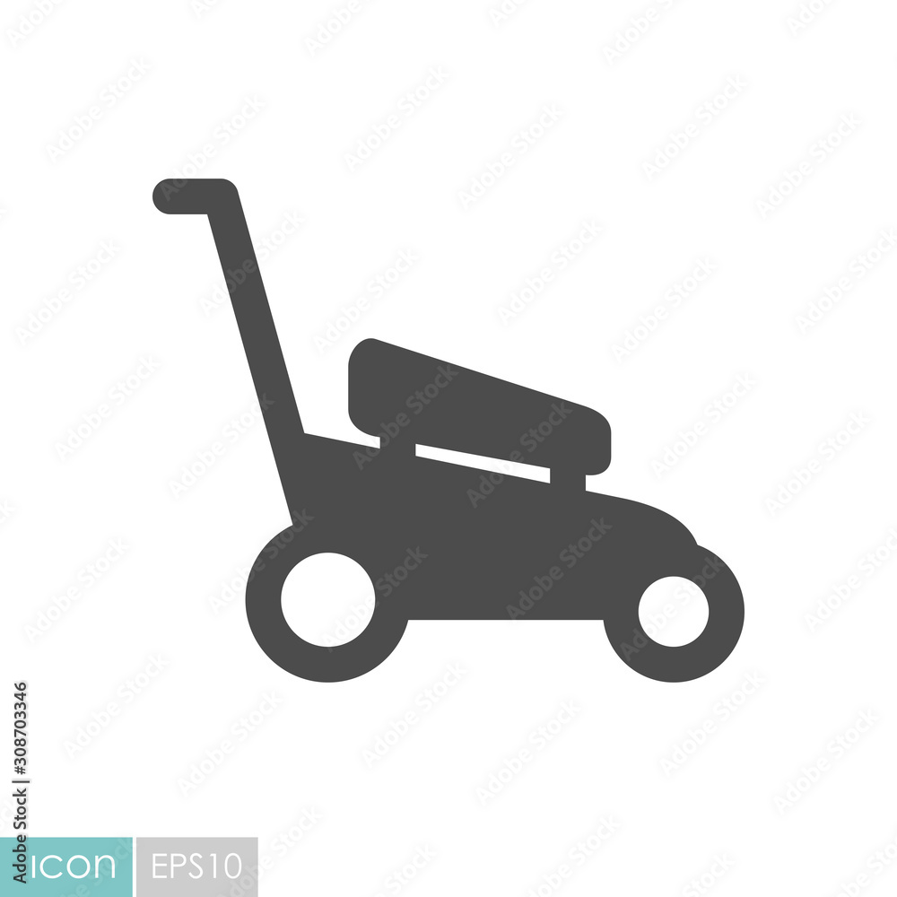 Lawn Mowers flat vector icon, garden