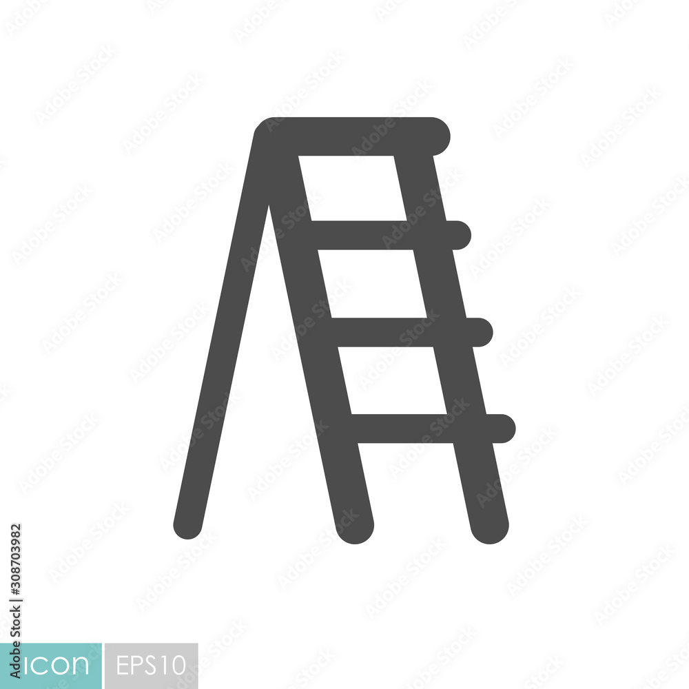 Ladder, stepladder, stair flat vector icon Ladder, stepladder, stair flat vector icon