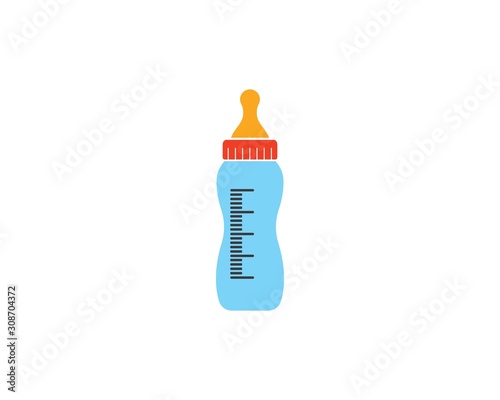 baby bottle vector icon illustration