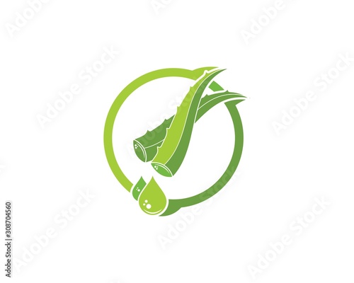 aloevera logo icon vector illustration design