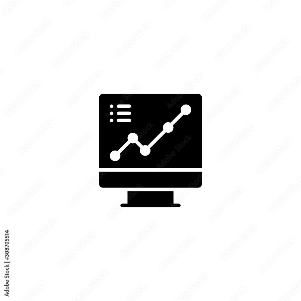 Data Analysis Diagram Line with doted, Logo, Vector Data Analysis Diagram Line with doted, Logo, Vector