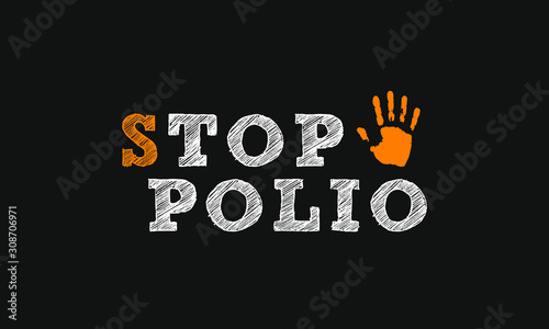 Awareness Campaign on the theme of End to Polio Virus, Vector Illustration.