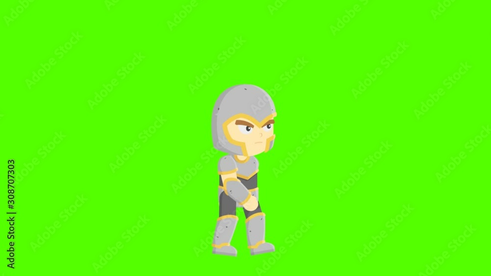 Game Character Knight Walkcycle