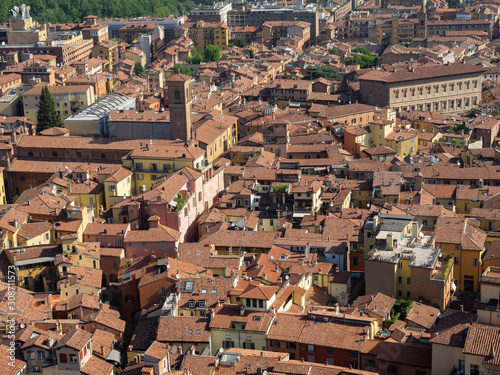 The Aerial view of Bologna, Italy