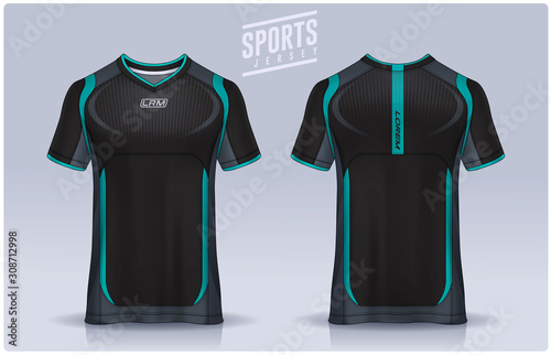 t-shirt sport design template, Soccer jersey mockup for football club. uniform front and back view.
