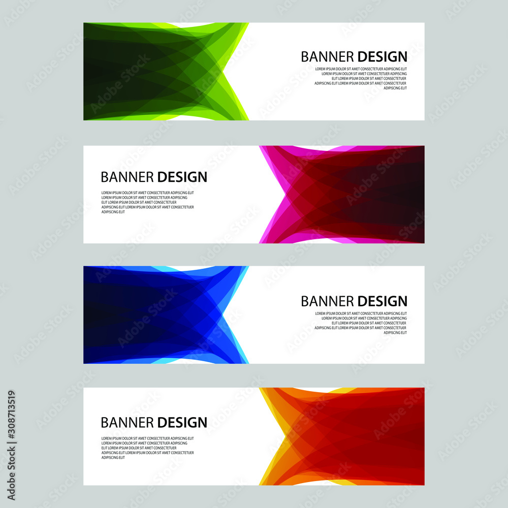 Naklejka premium Vector Abstract design banner web template