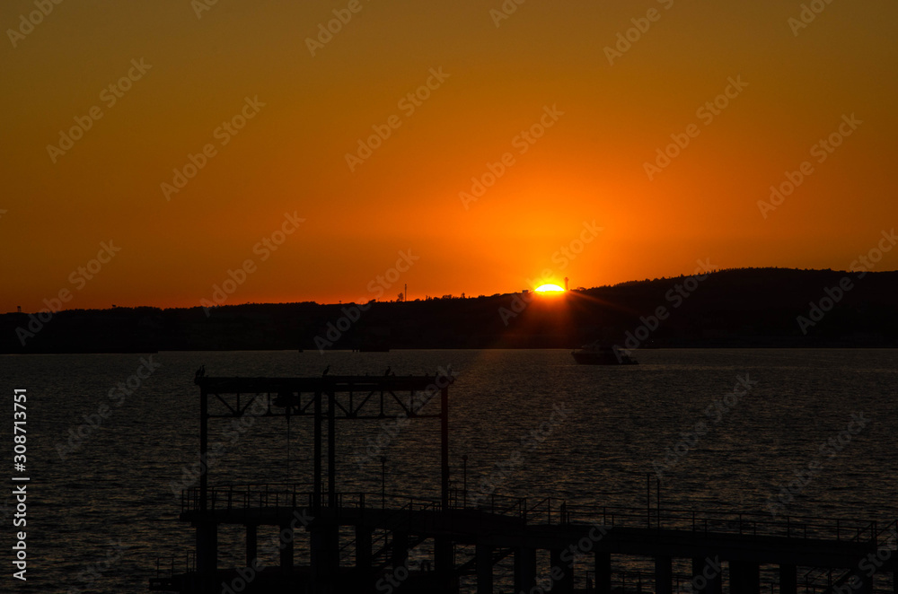 sunset at the sea