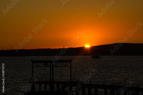 sunset at the sea