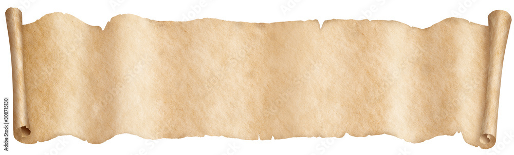 Obraz premium Stare mapy piratów przewijania transparent na białym tle