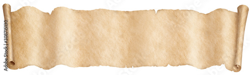 Old pirates map banner scroll isolated