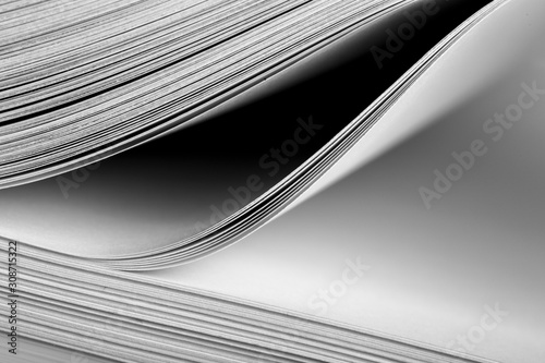    Macro view of book pages. Toned image. Copy space