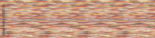 Blotched Space Dyed Ombre Background. Banner Texture. Mottled Line Effect Seamless Border Pattern. Vibrant Vertical Stripe Multicolored Heathered Melange Marl Edging Trim. Vector Ribbon Trim Eps 10