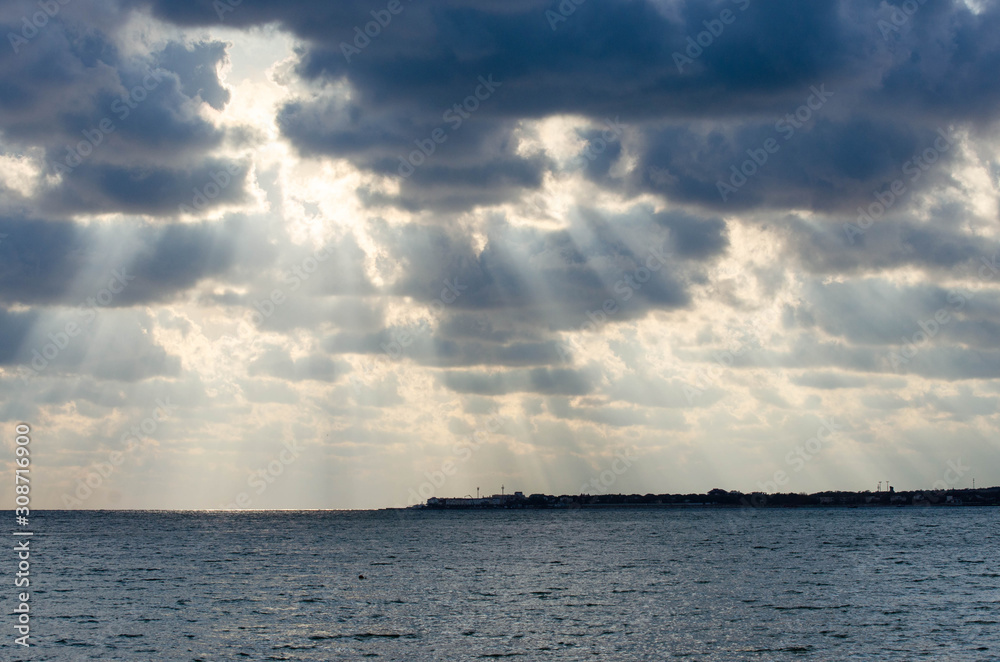 clouds over the sea