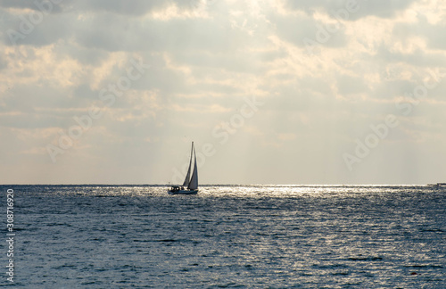 sailboat on the sea © Анастасия Кашенко