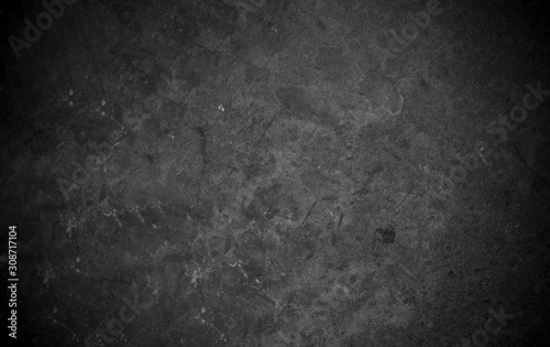 Old wall texture cement dark black gray background abstract grey color design are light with white gradient background.