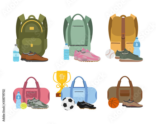 Set for fitness, accessories for the gym.
