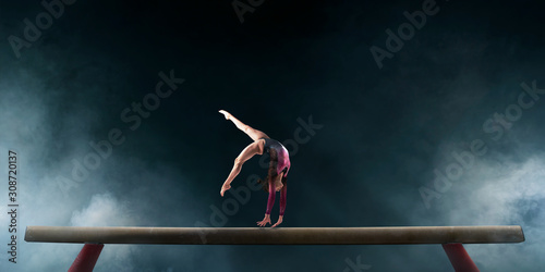 Canvastavla Female gymnast.